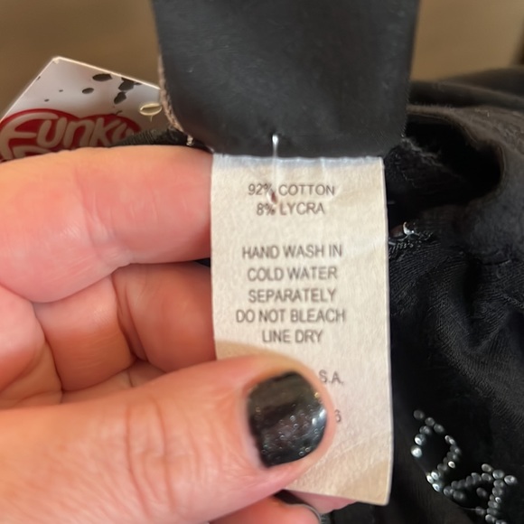 Funky Diva Girls Black Dance Hoodie NWT Size Large - Picture 5 of 6